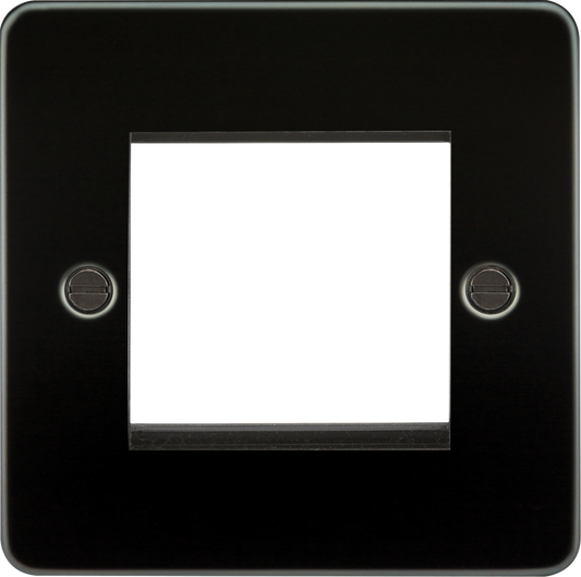 Knightsbridge FP2GGM 1 Gang 2 Module Euromodule Faceplate Gun Metal