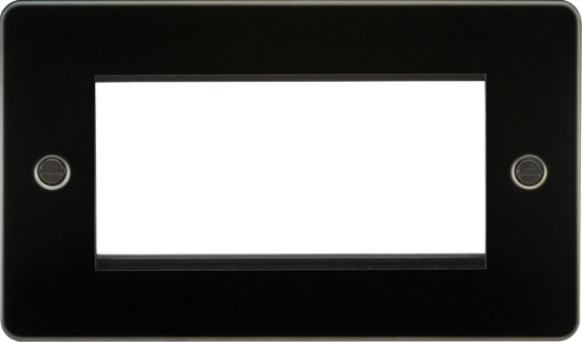 Knightsbridge FP4GGM 2 Gang 4 Module Euromodule Faceplate Gun Metal