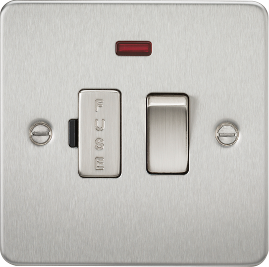 Knightsbridge FP6300NBC 13A DP Switched Spur with Neon Brushed Chrome