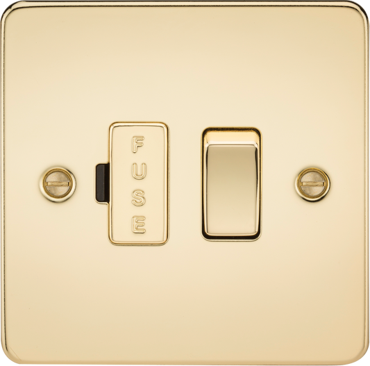 Knightsbridge FP6300PB 13A DP Switched Spur Polished Brass
