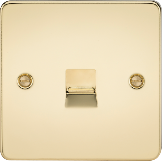 Knightsbridge FP7300PB 1 Gang Master Telephone Socket Polished Brass