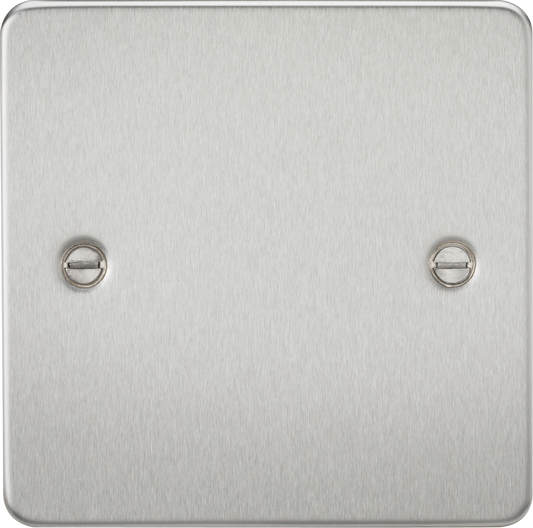 Knightsbridge FP8350BC 1 Gang Blank Plate Brushed Chrome