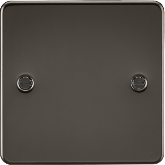 Knightsbridge FP8350GM 1 Gang Blank Plate Gun Metal