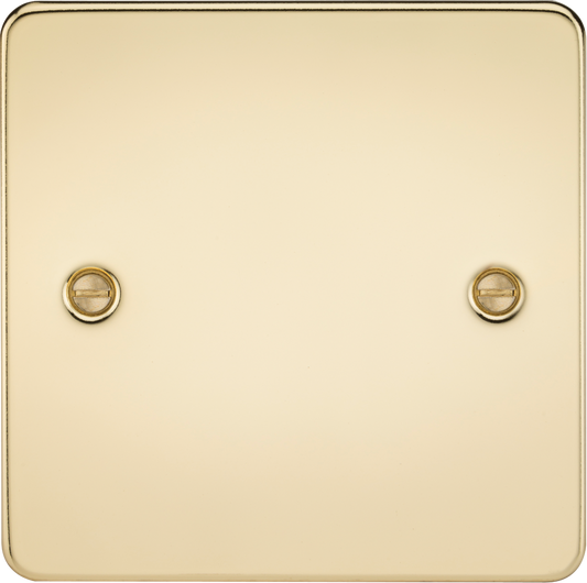 Knightsbridge FP8350PB 1 Gang Blank Plate Polished Brass