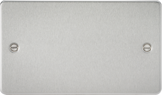 Knightsbridge FP8360BC 2 Gang Blank Plate Brushed Chrome