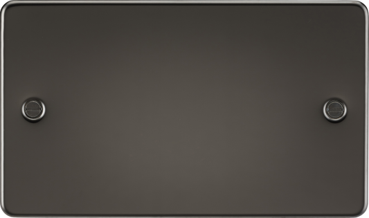 Knightsbridge FP8360GM 2 Gang Blank Plate Gun Metal