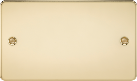 Knightsbridge FP8360PB 2 Gang Blank Plate Polished Brass