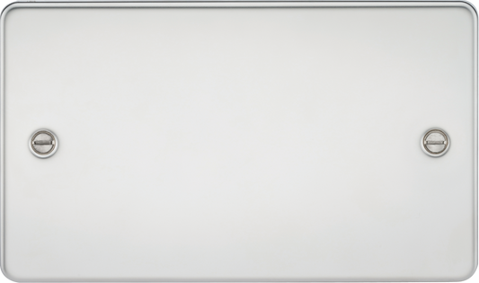 Knightsbridge FP8360PC 2 Gang Blank Plate Polished Chrome