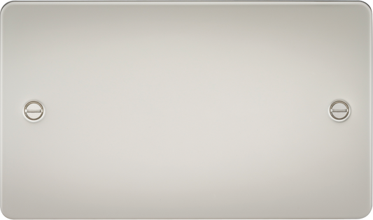 Knightsbridge FP8360PL 2 Gang Blank Plate Matt Pearl