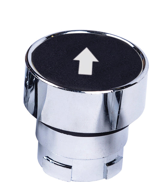 Niglon FPBH-BW 22mm Black with White Arrow Flush Pushbutton Head