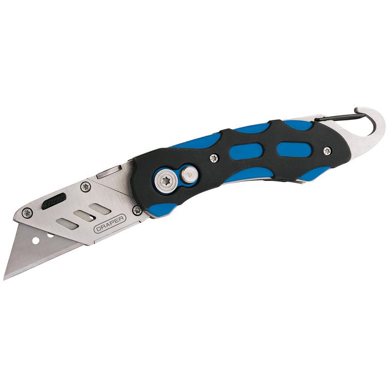 Draper FTKC Folding Trimming Knife Black & Blue