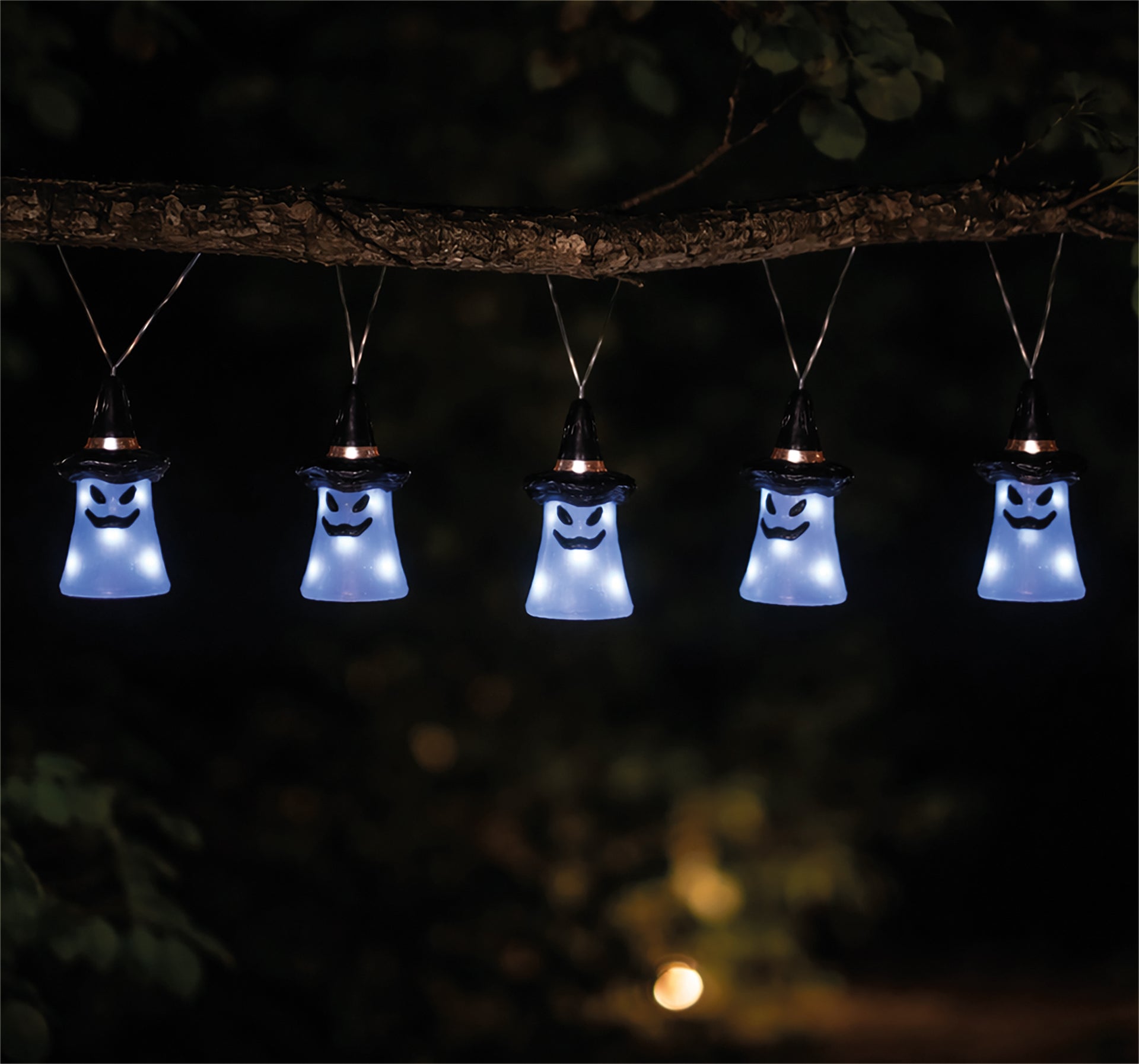 FXLAB FX1012 40 LED Set of 5 LED Acrylic Ghost Lights with Timer (Battery Operated)