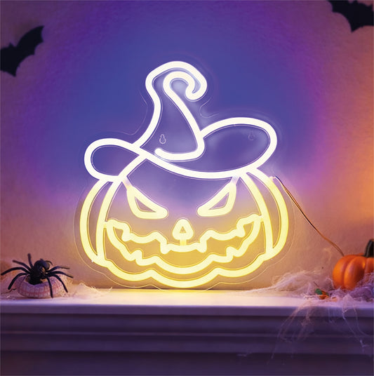 FXLAB FX1028 35cm LED Neon Pumpkin Silhouette Neon Light (USB)