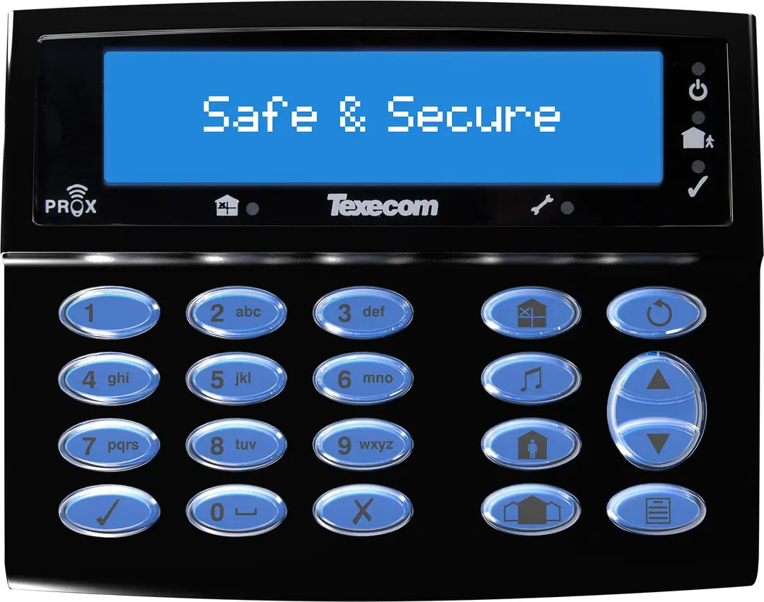 Texecom GCE-0006 Premier Elite Ricochet LCDLP-W LCD Proximity Keypad (Large Display) Black
