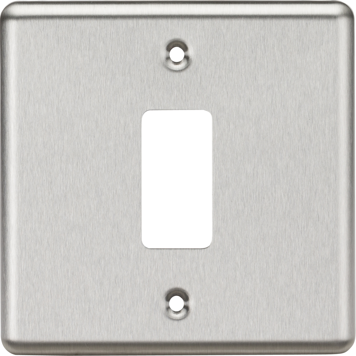 Knightsbridge GDCL1BC 1 Gang Grid Faceplate Brushed Chrome