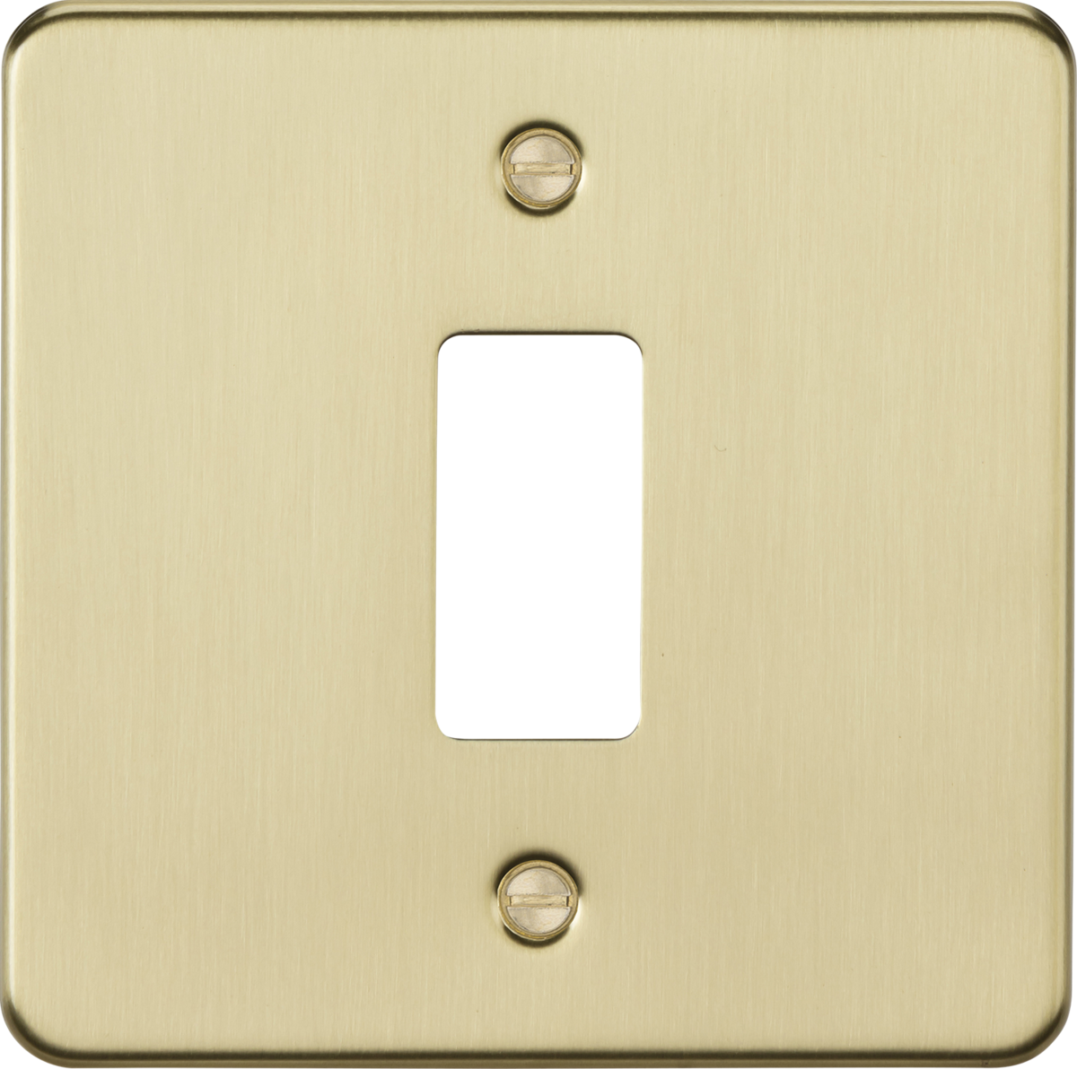 Knightsbridge GDFP001BB 1 Gang Grid Faceplate Brushed Brass