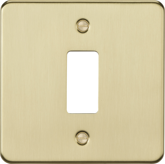 Knightsbridge GDFP001BB 1 Gang Grid Faceplate Brushed Brass