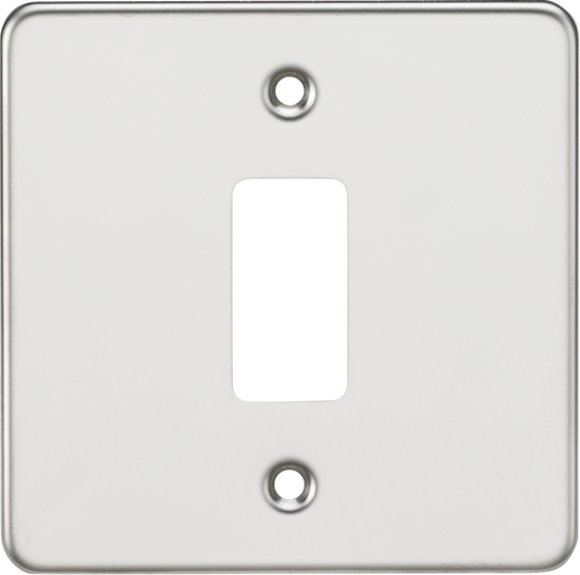 Knightsbridge GDFP001PC 1 Gang Grid Faceplate Polished Chrome