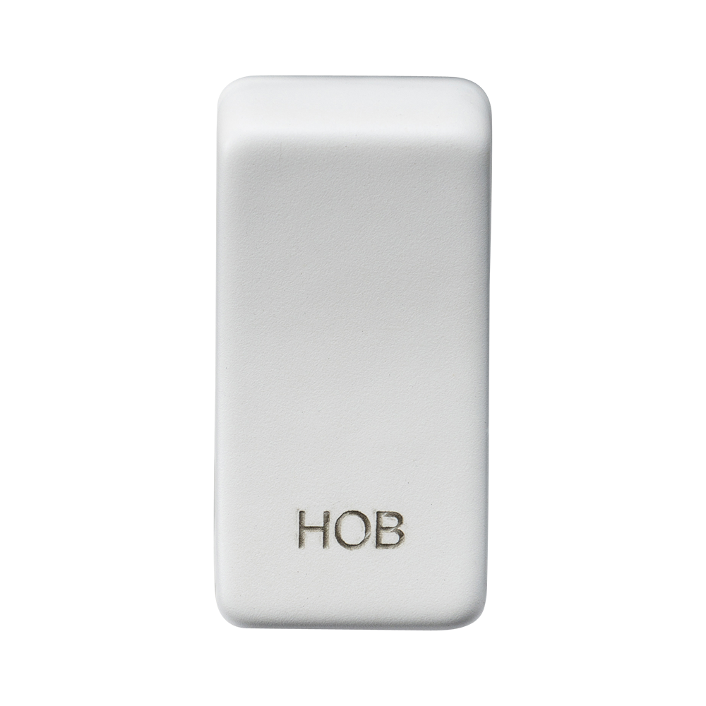 Knightsbridge GDHOBMW Hob Rocker Cap Matt White