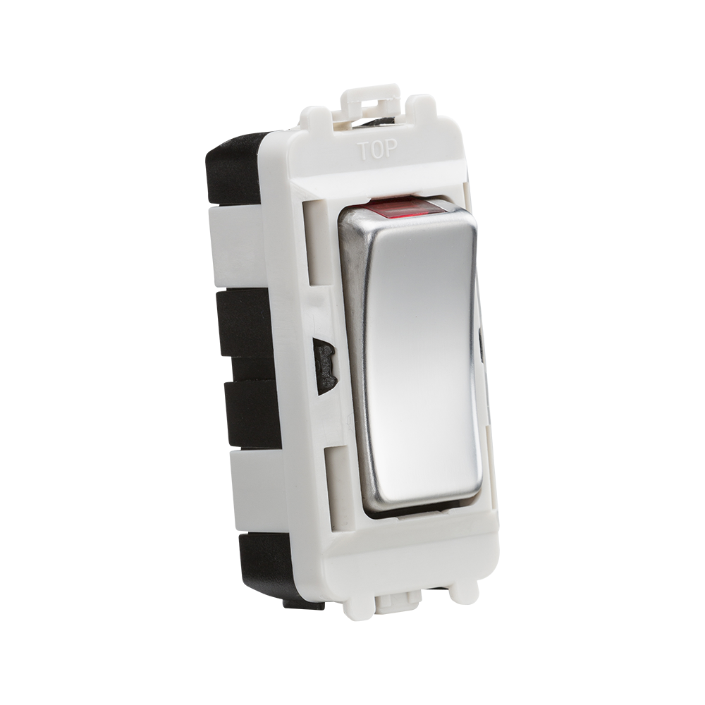 Knightsbridge GDM003PC 20A DP+N Grid Switch Module Polished Chrome