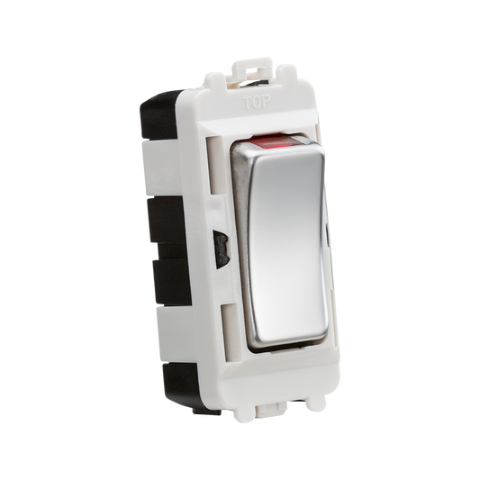 Knightsbridge GDM003PC 20A DP+N Grid Switch Module Polished Chrome