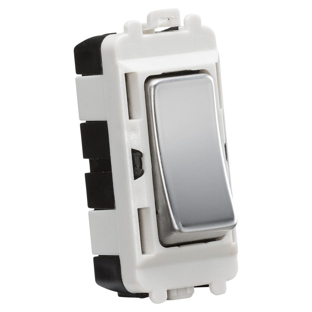 Knightsbridge GDM005PC 20A Intermediate Grid Switch Module Polished Chrome