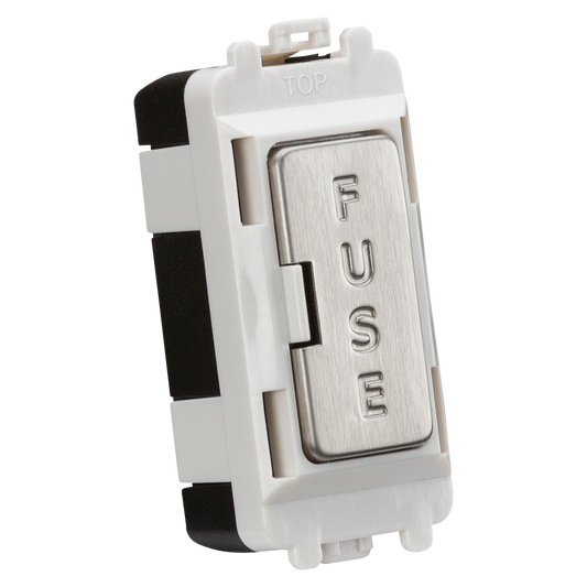 Knightsbridge GDM011BC 13A Fuse Holder Grid Module Brushed Chrome
