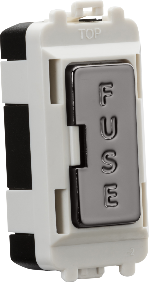 Knightsbridge GDM011BN 13A Fuse Holder Grid Module Black Nickel