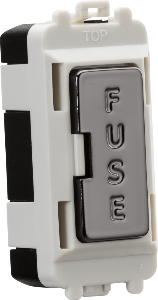 Knightsbridge GDM011BN 13A Fuse Holder Grid Module Black Nickel