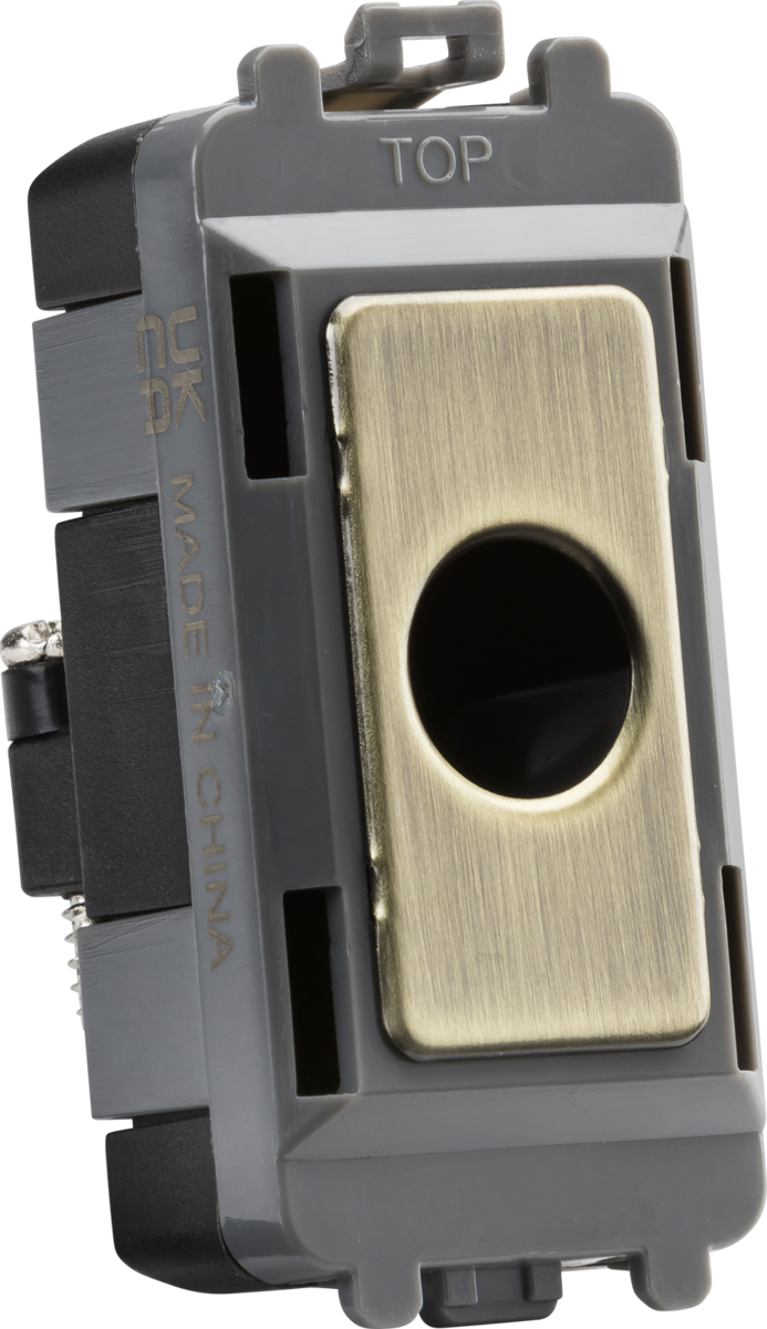 Knightsbridge GDM012AB 10mm Flex Outlet Module Antique Brass