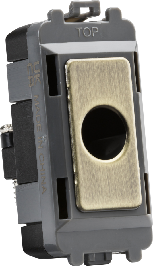 Knightsbridge GDM012AB 10mm Flex Outlet Module Antique Brass