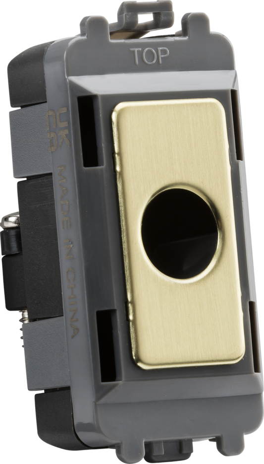 Knightsbridge GDM012BB 10mm Flex Outlet Module Brushed Brass