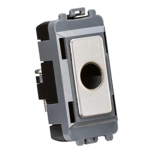 Knightsbridge GDM012BC 10mm Flex Outlet Module Brushed Chrome