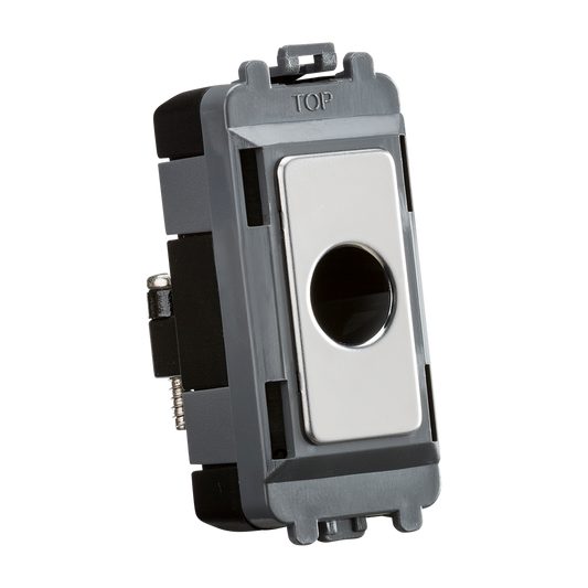 Knightsbridge GDM012PC 10mm Flex Outlet Module Polished Chrome