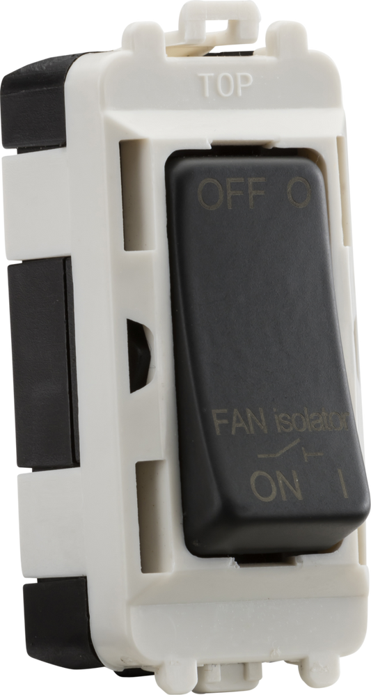 Knightsbridge GDM020AT 10A TP Fan Isolator Grid Switch Module Anthracite
