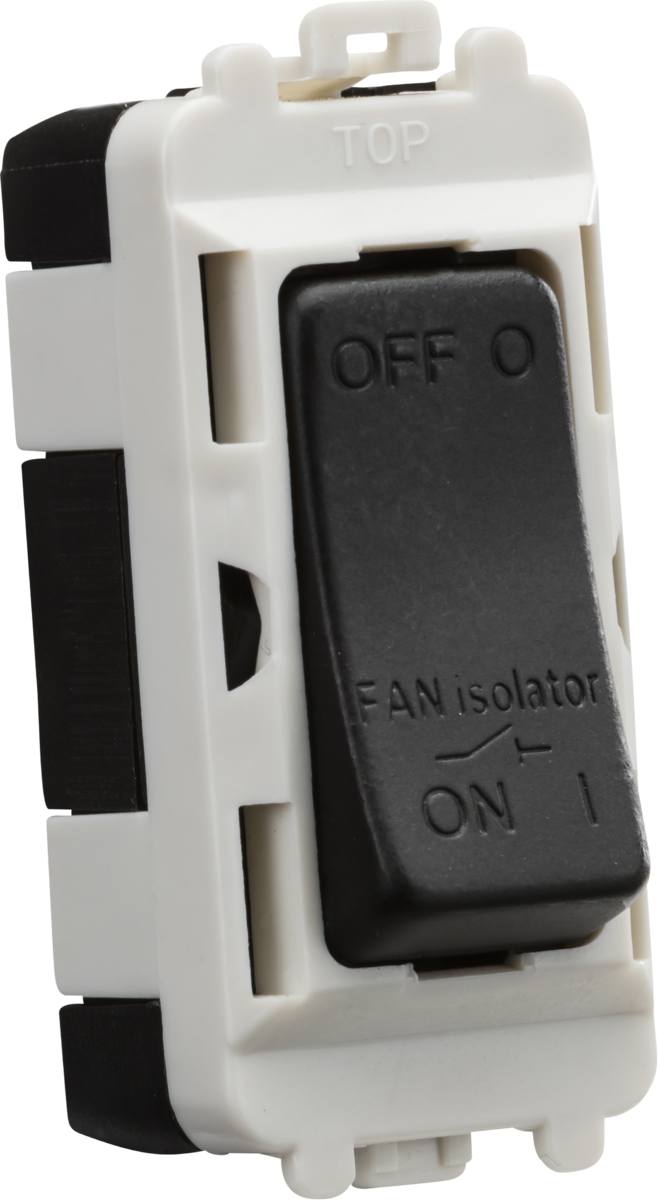 Knightsbridge GDM020MB 10A TP Fan Isolator Grid Switch Module Matt Black