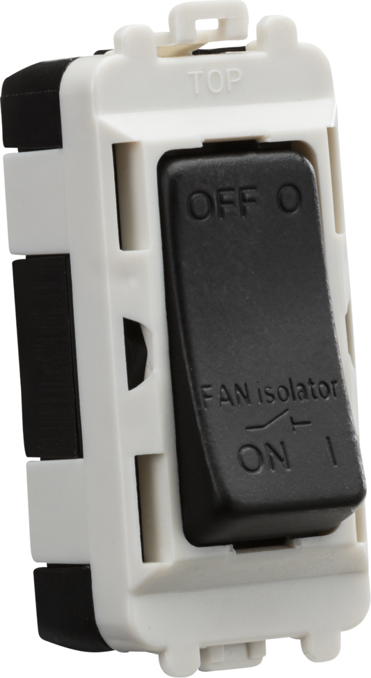 Knightsbridge GDM020MB 10A TP Fan Isolator Grid Switch Module Matt Black