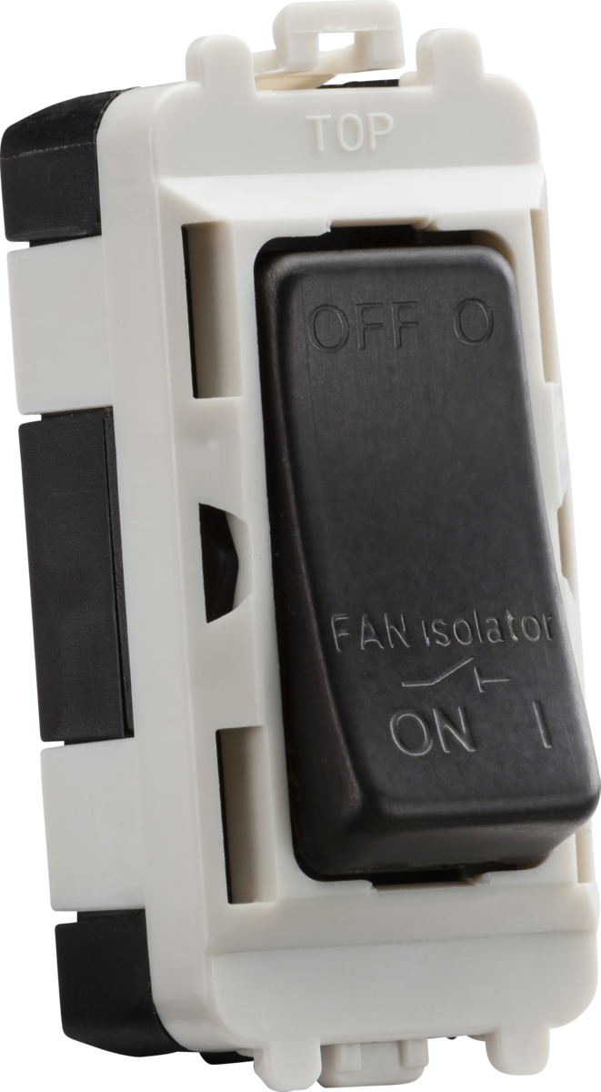 Knightsbridge GDM020SB 10A TP Fan Isolator Grid Switch Module Smoked Bronze