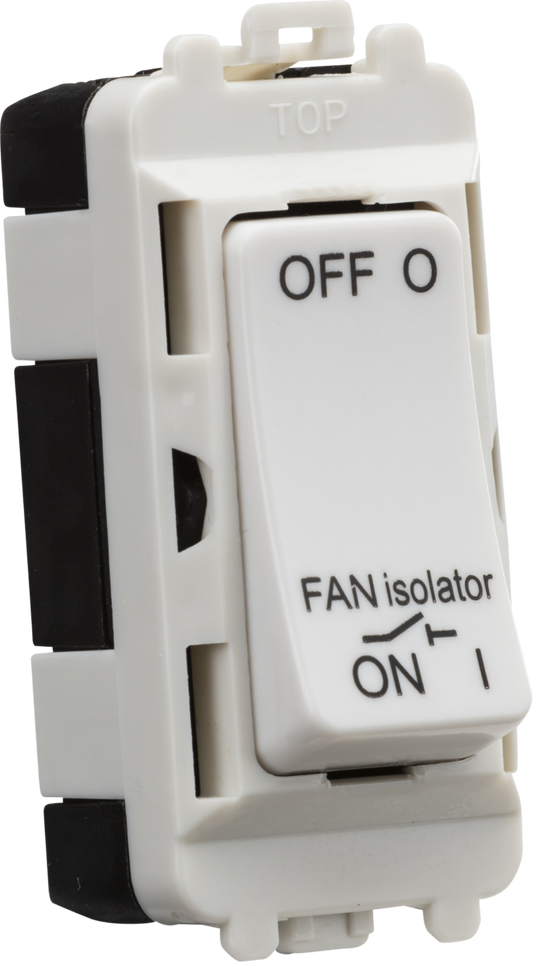Knightsbridge GDM020U 10A TP Fan Isolator Grid Switch Module White
