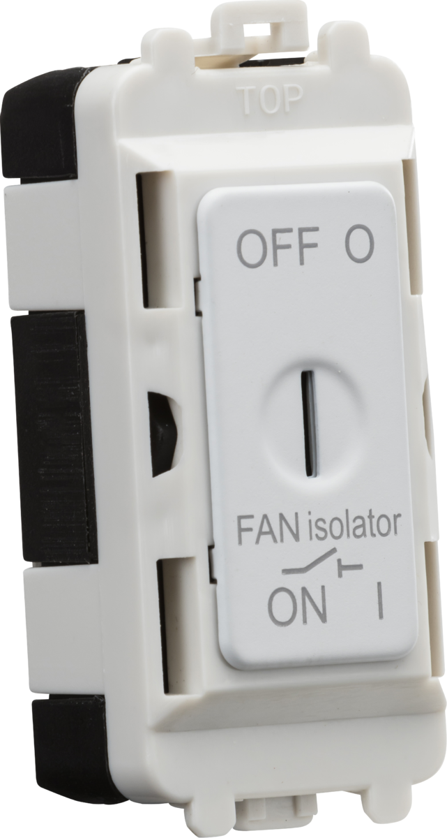 Knightsbridge GDM021MW 10A TP Fan Isolator Key Switch Module Matt White