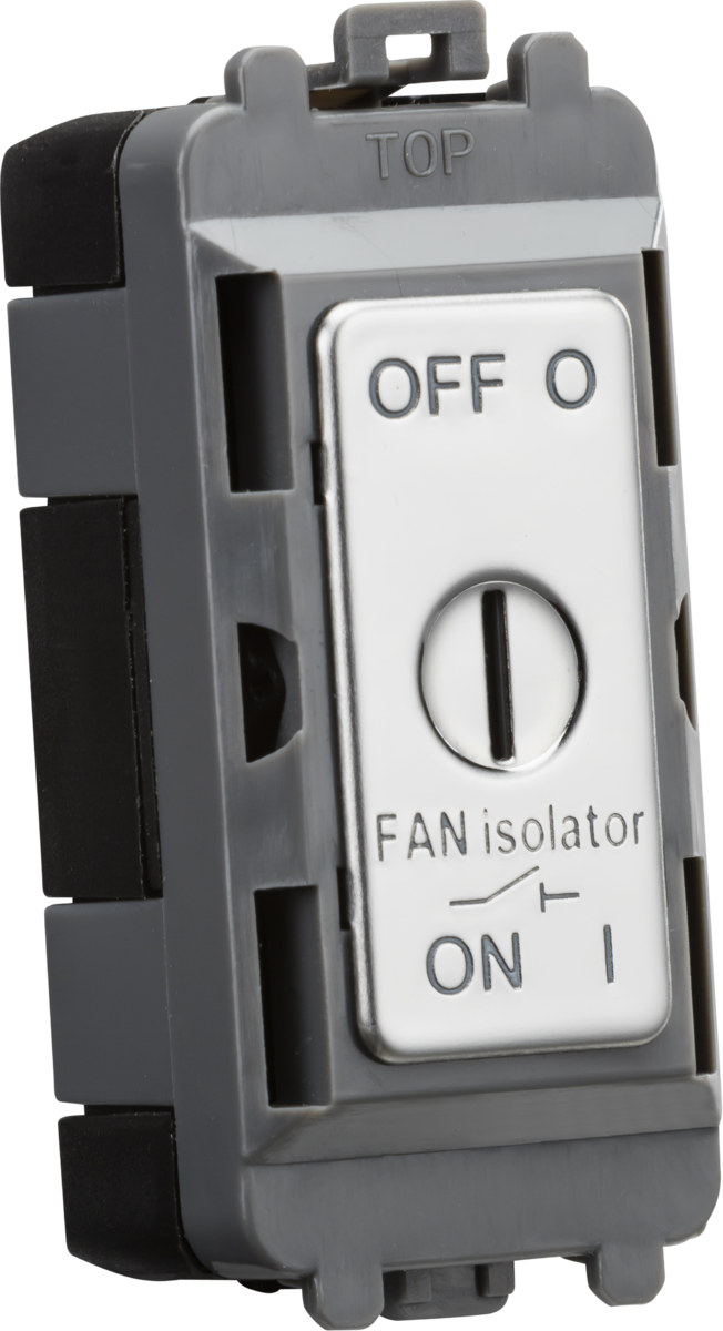 Knightsbridge GDM021PC 10A TP Fan Isolator Key Switch Module Polished Chrome