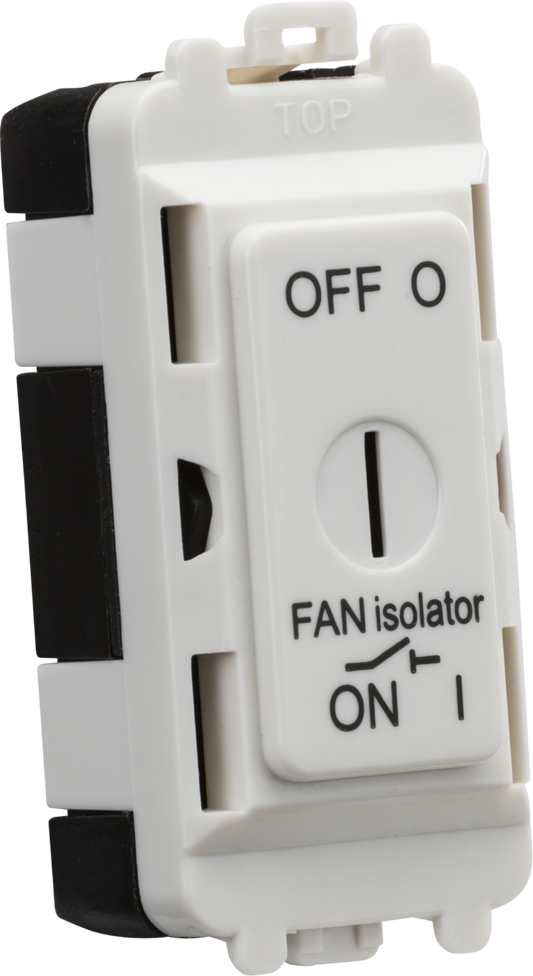 Knightsbridge GDM021U 10A TP Fan Isolator Key Switch Module White
