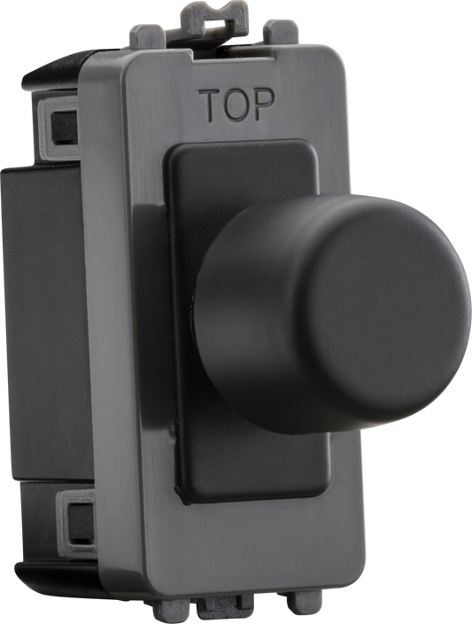 Knightsbridge GDM022AT 6A 2 Way Dummy Dimmer Grid Module Anthracite