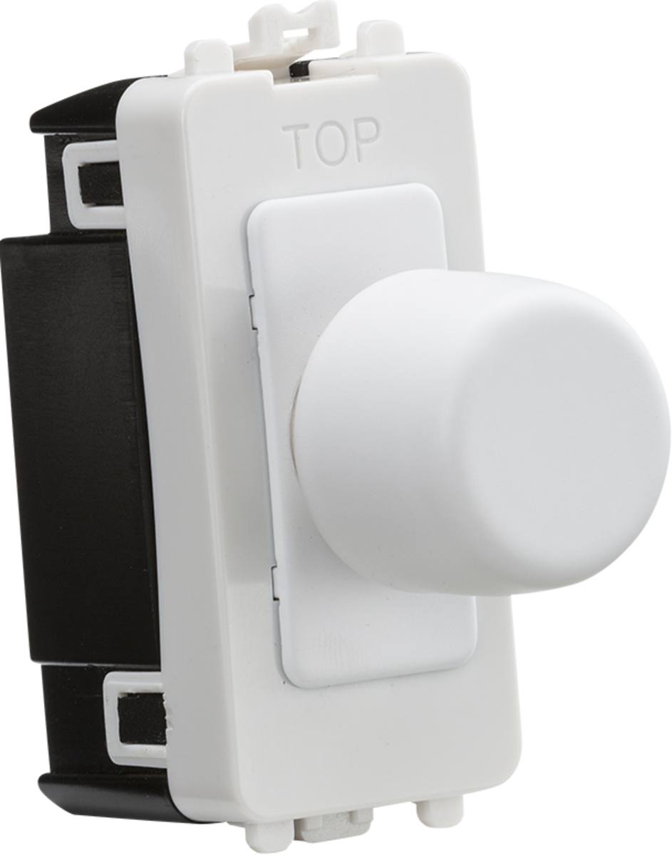 Knightsbridge GDM022MW 6A 2 Way Dummy Dimmer Grid Module Matt White