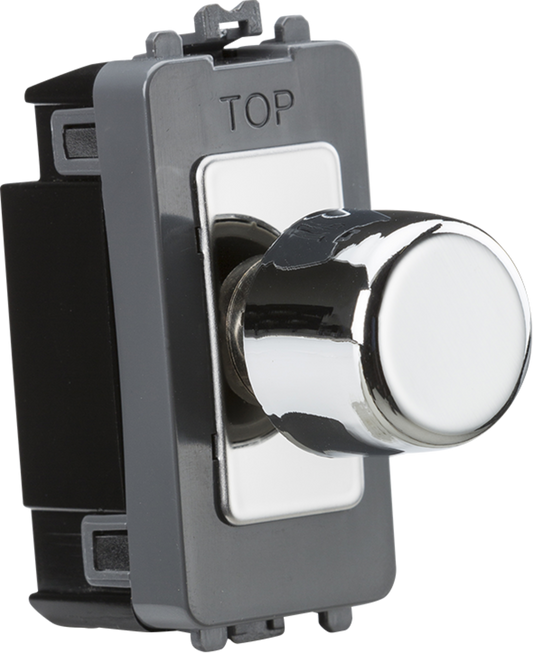 Knightsbridge GDM022PC 6A 2 Way Dummy Dimmer Grid Module Polished Chrome