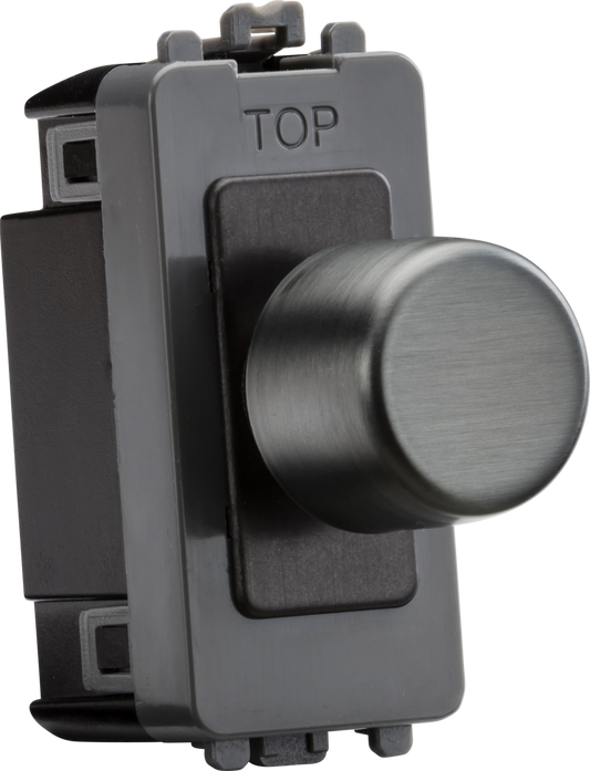 Knightsbridge GDM022SB 6A 2 Way Dummy Dimmer Grid Module Smoked Bronze