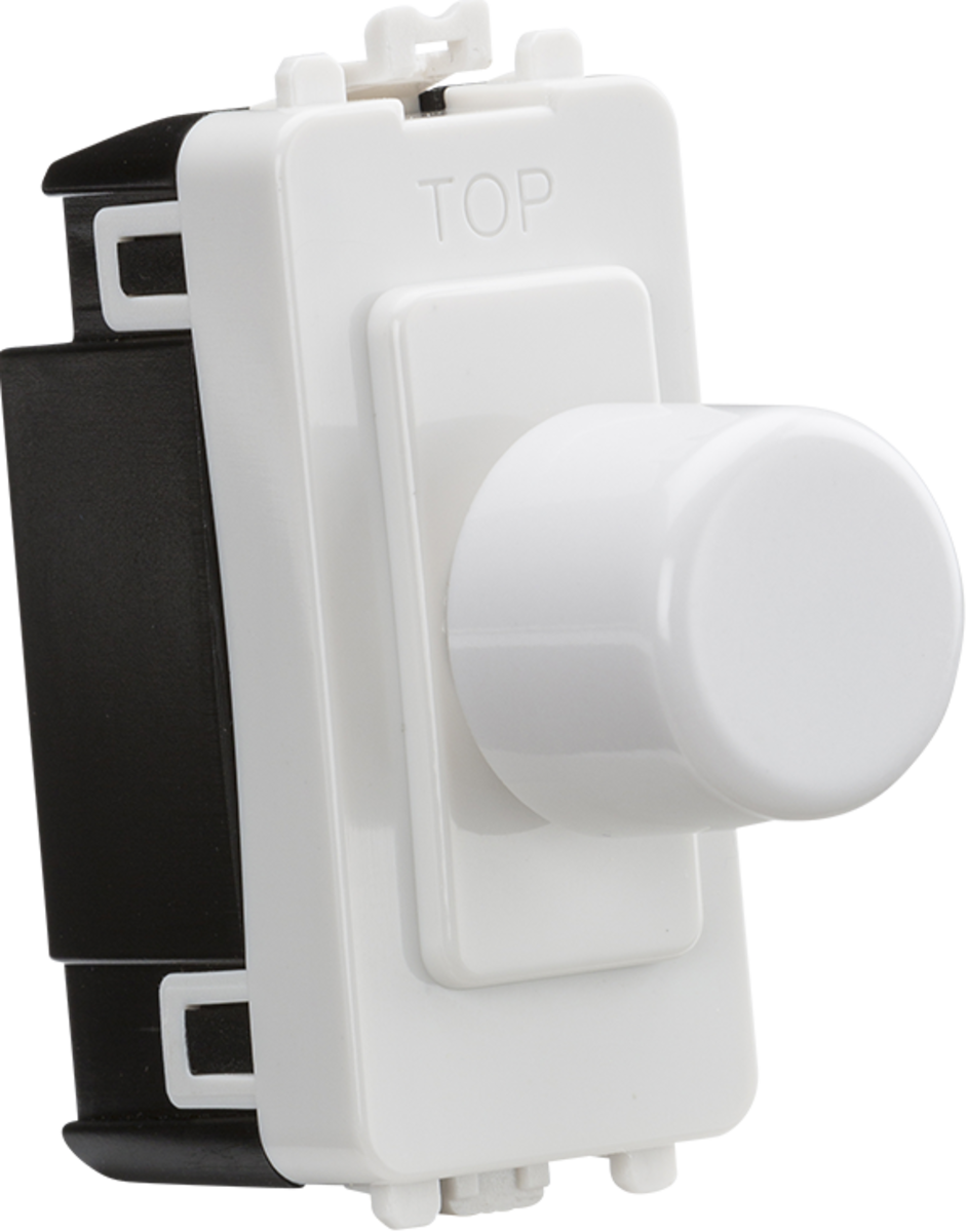 Click Dimmer Module Grid Knightsbridge GDM022U 6A 2 Way Dummy Dimmer Grid Module White – ETC ...
