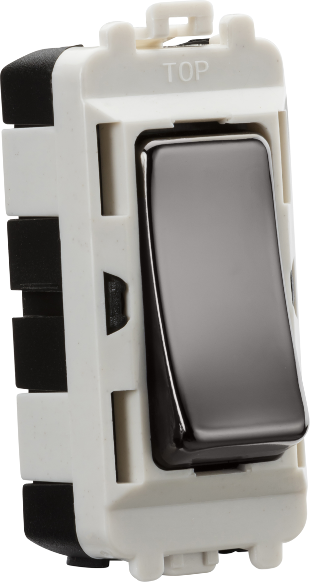 Knightsbridge GDM004BN 20A 2 Way and Centre Off Grid Switch Module Black Nickel
