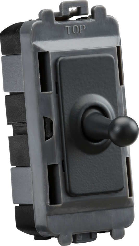 Knightsbridge GDM05TOGAT 20A Intermediate Toggle Switch Grid Module Anthracite