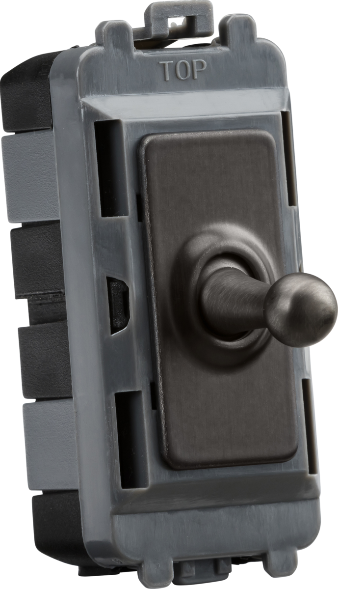 Knightsbridge GDM01TOGSB 20A 2 Way Toggle Switch Grid Module Smoked Bronze